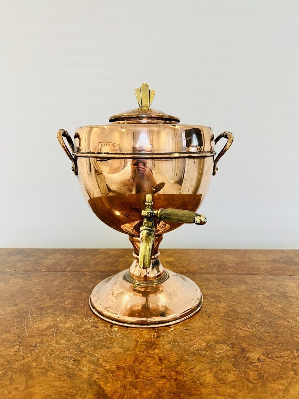 Antique George III Quality Copper & Brass Samovar photo 695.0