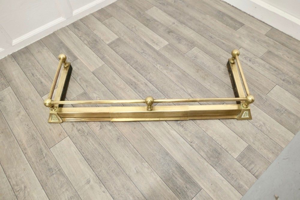 Victorian Extending Brass Fender photo for sale