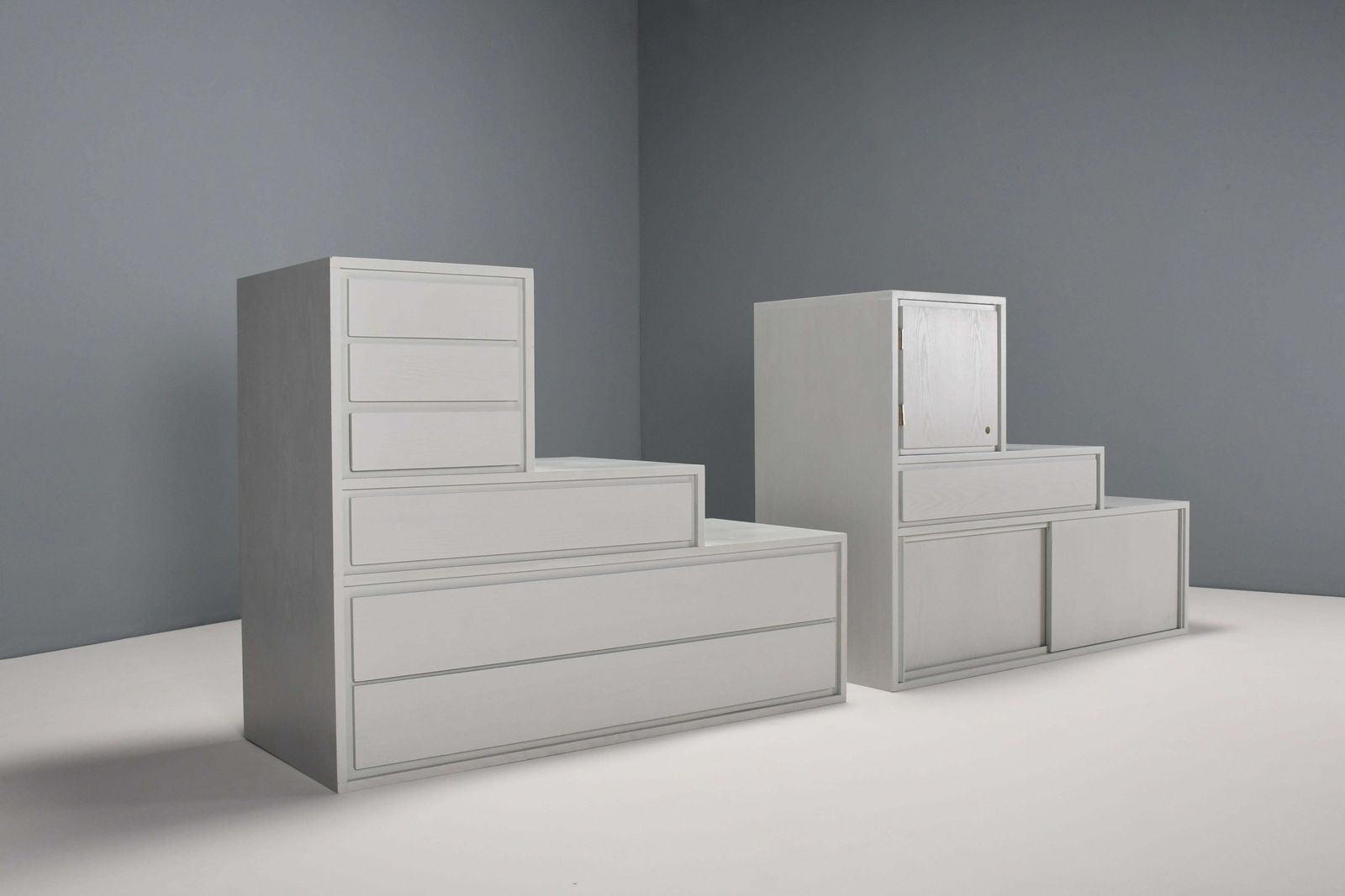 Rare Transformable ‘Kaidan’ Cabinet By Kazuhide Takahama For Gavina, Italy 1962 photo furniture