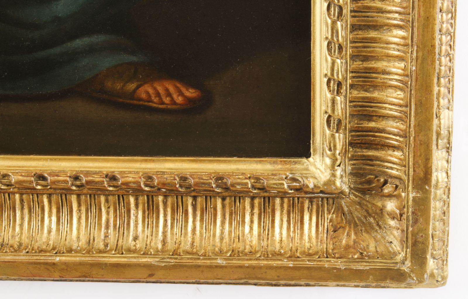 photo for sale Antique Italian School Oil Painting "Young Lady Reading A Scroll"  19th C