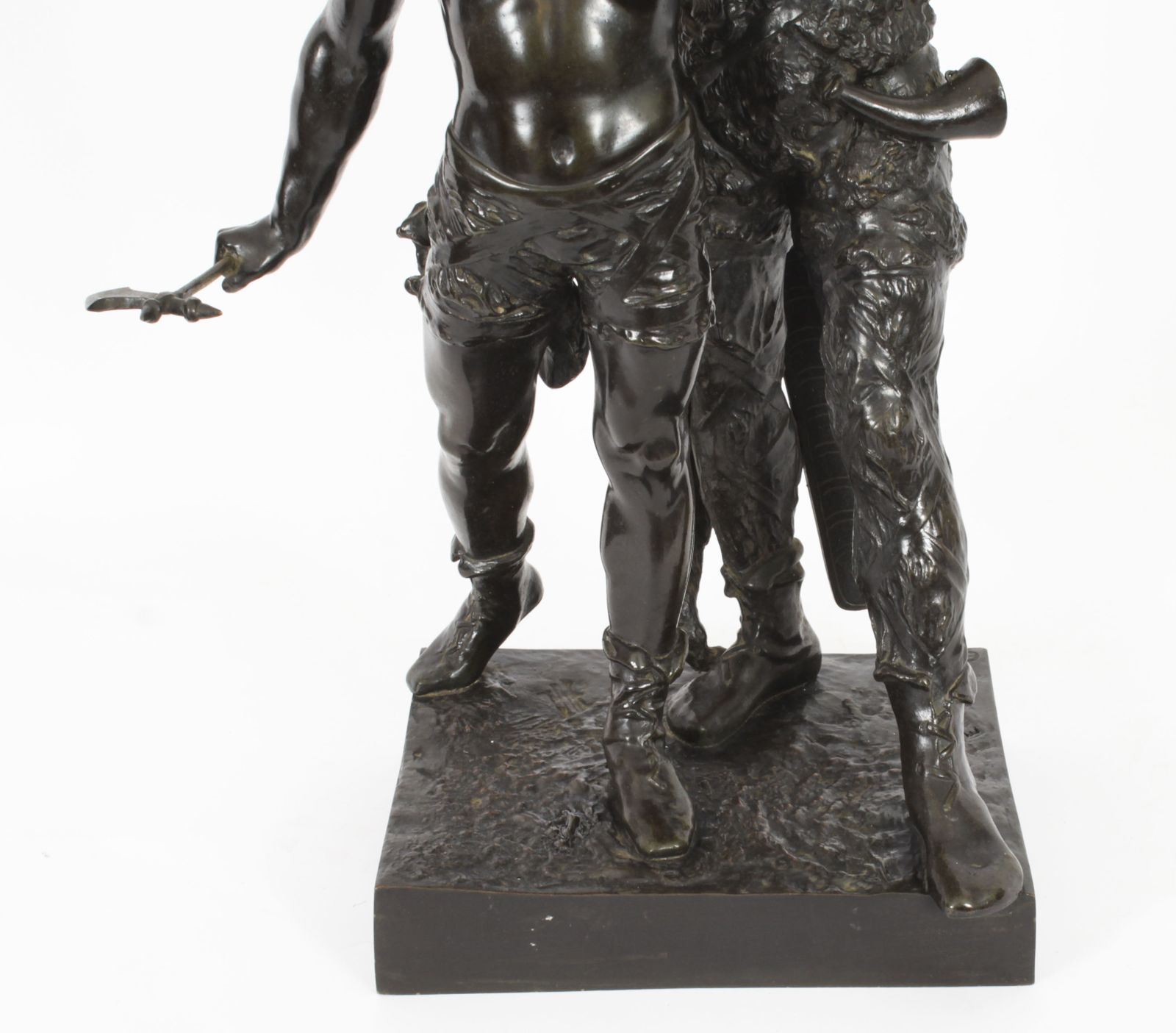 Antique Bronze Of Vercingetorix With His Son By Emile Laporte 19th C photo vinterior