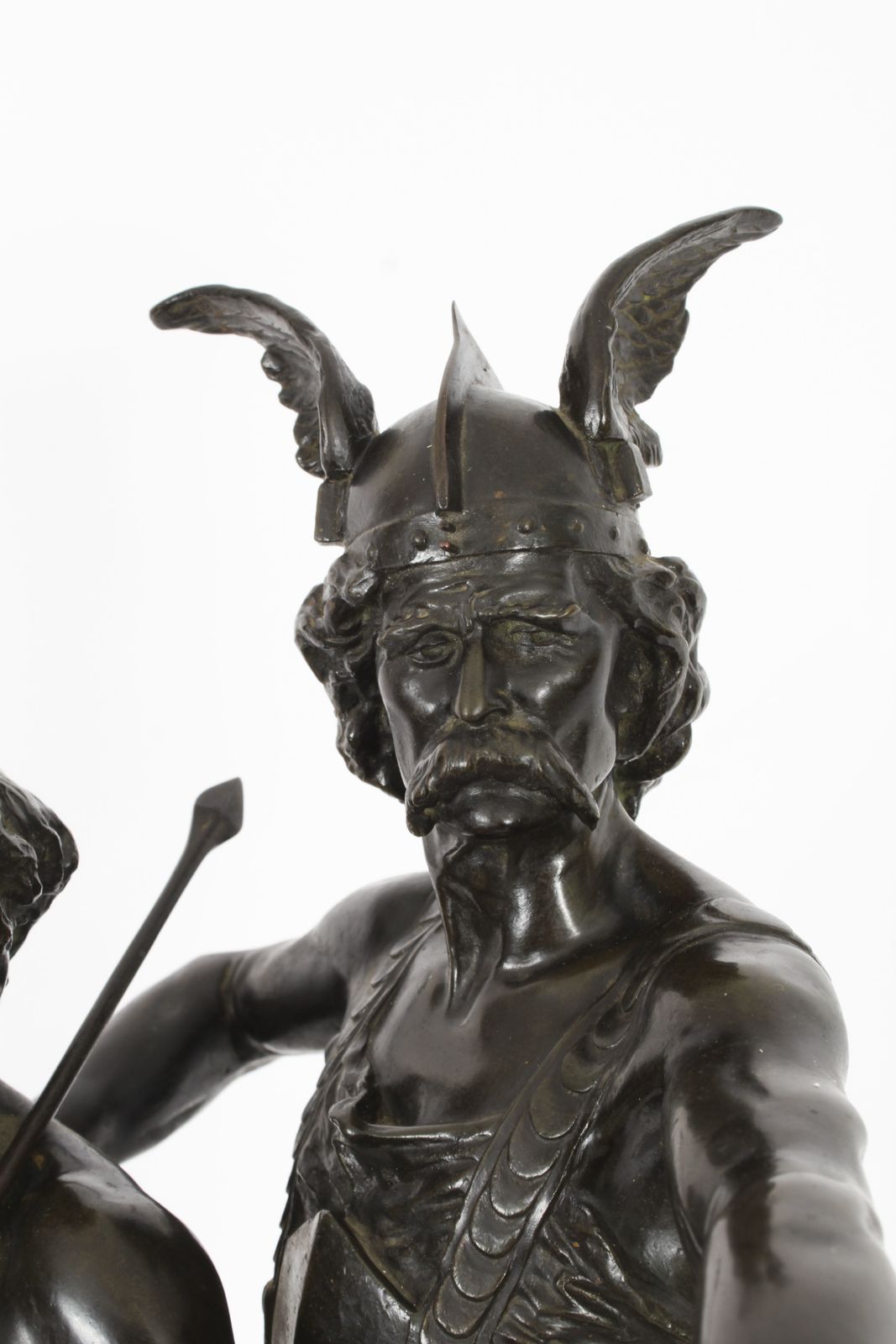 photo for sale Antique Bronze Of Vercingetorix With His Son By Emile Laporte 19th C