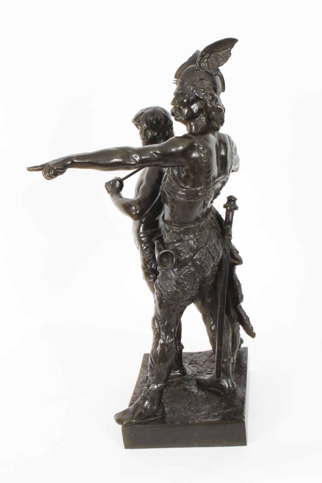 photo buy Antique Bronze Of Vercingetorix With His Son By Emile Laporte 19th C