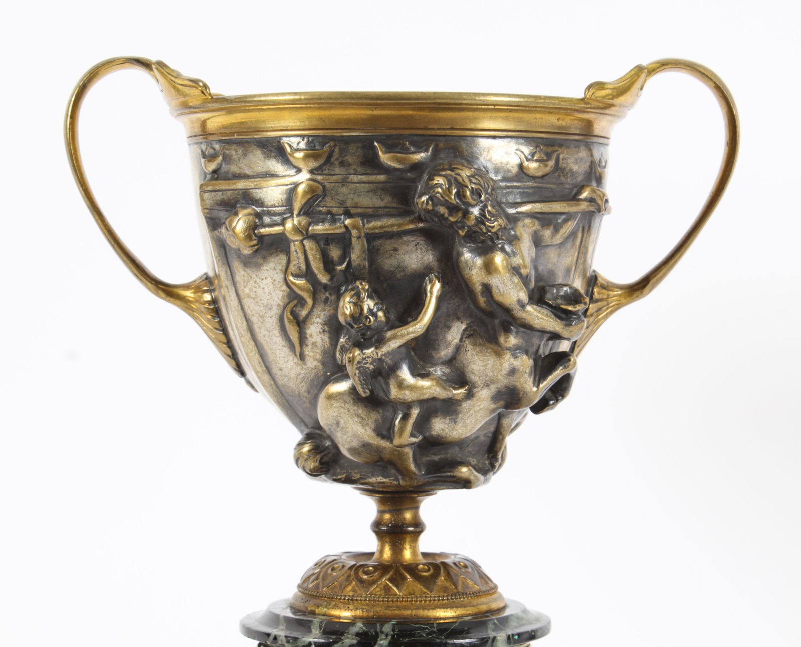 Antique Pair French Grand Tour Silvered Bronze Pedestal Urns C1860 19th C photo Home Decor
