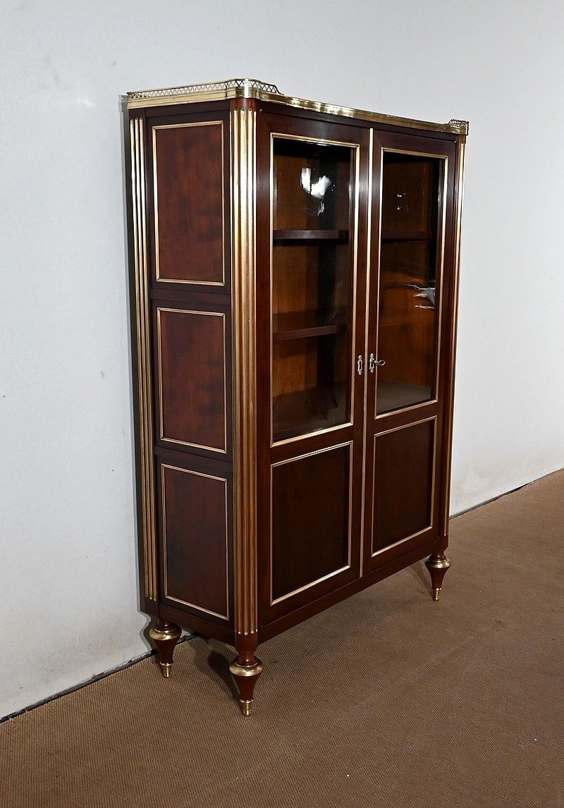 Mahogany Bookcase, Louis XVI Style – 19th Century photo furniture