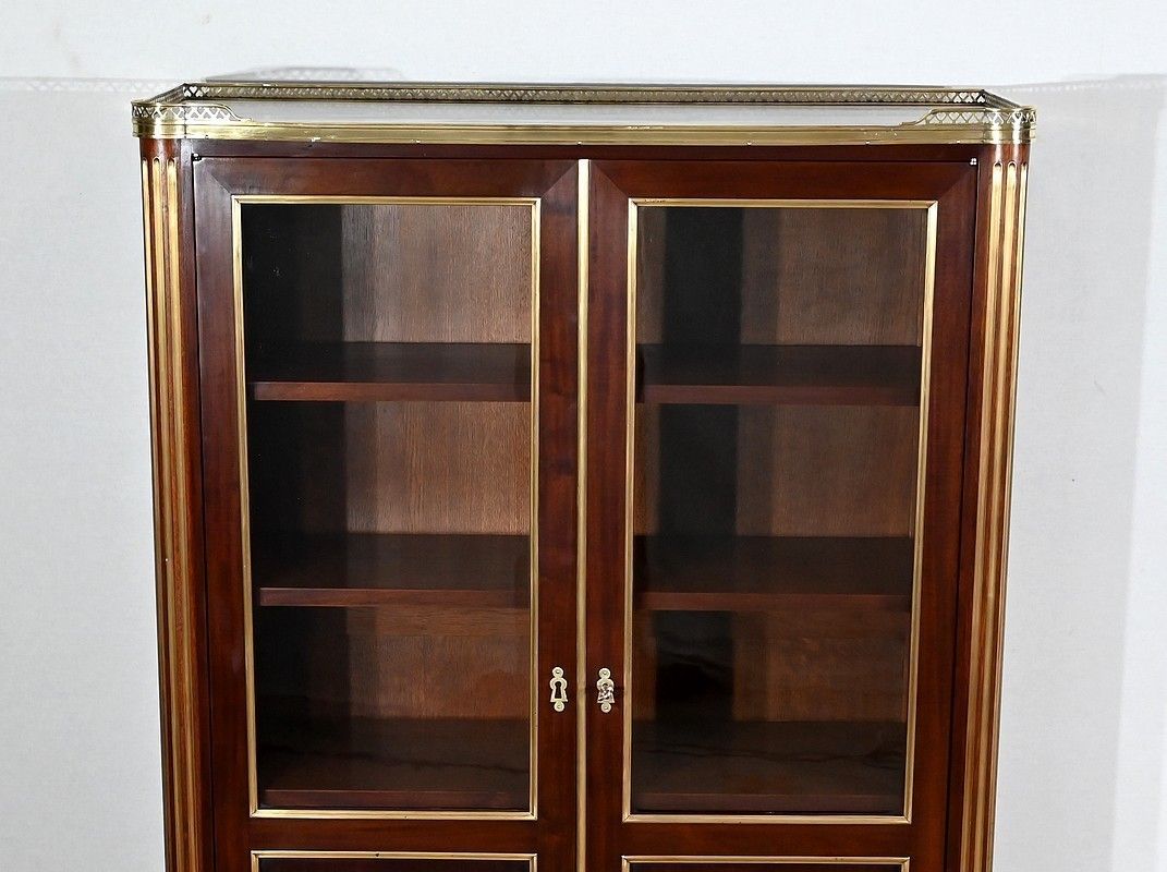 Mahogany Bookcase, Louis XVI Style – 19th Century photo vinterior