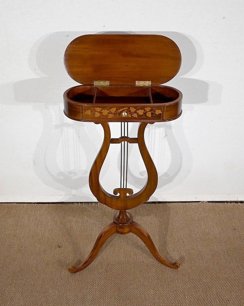 Rare Little Marquetry Worker, In The Restoration Style, 19th Century photo Furniture
