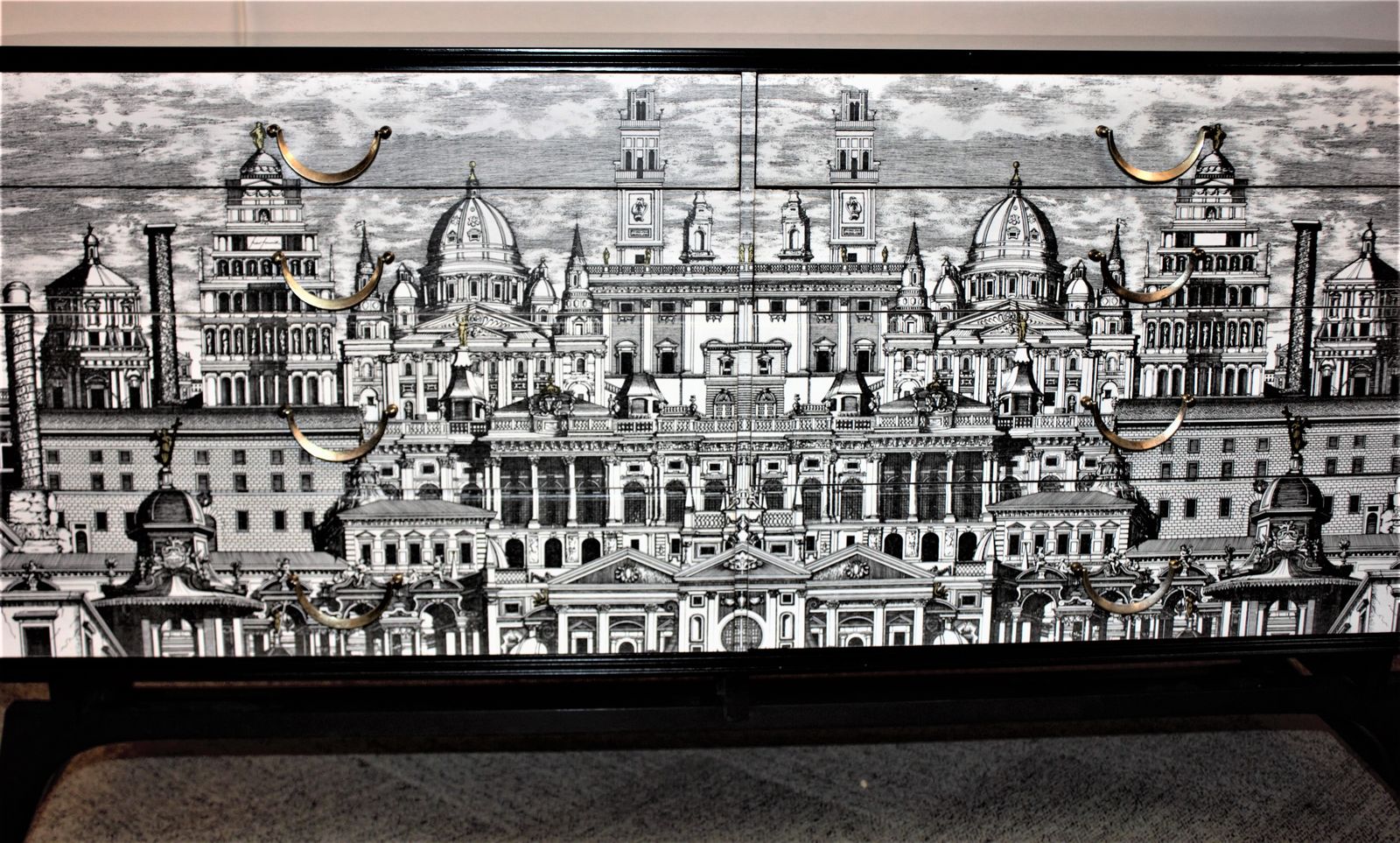Mid Century Chest Of Drawers In The Style Of Fornasetti photo for sale