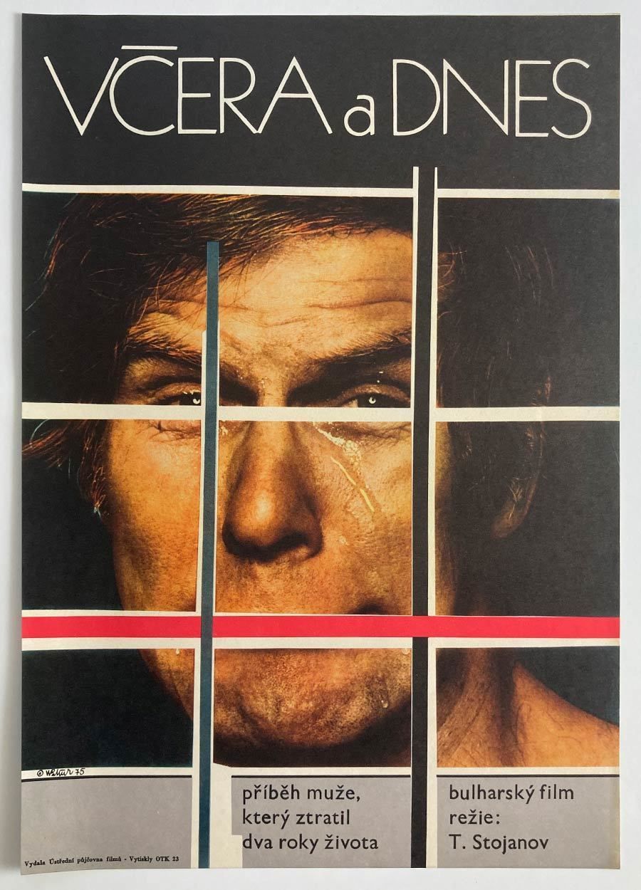 Original Film Poster, Presence, Vladimír Václav Paleček, 1975, Genuine Czech Vintage Print