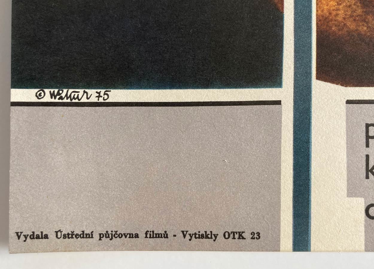 Original Film Poster, Presence, Vladimír Václav Paleček, 1975, Genuine Czech Vintage Print photo Art