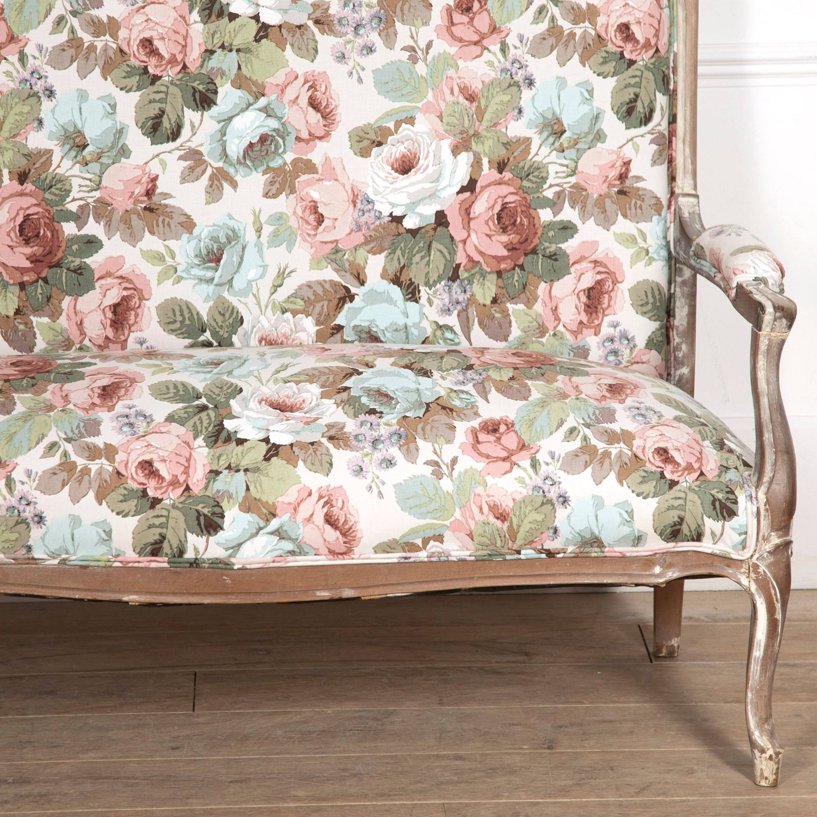 Fabulous Antique 19th Century Reupholstered French Wooden Framed Sofa photo furniture