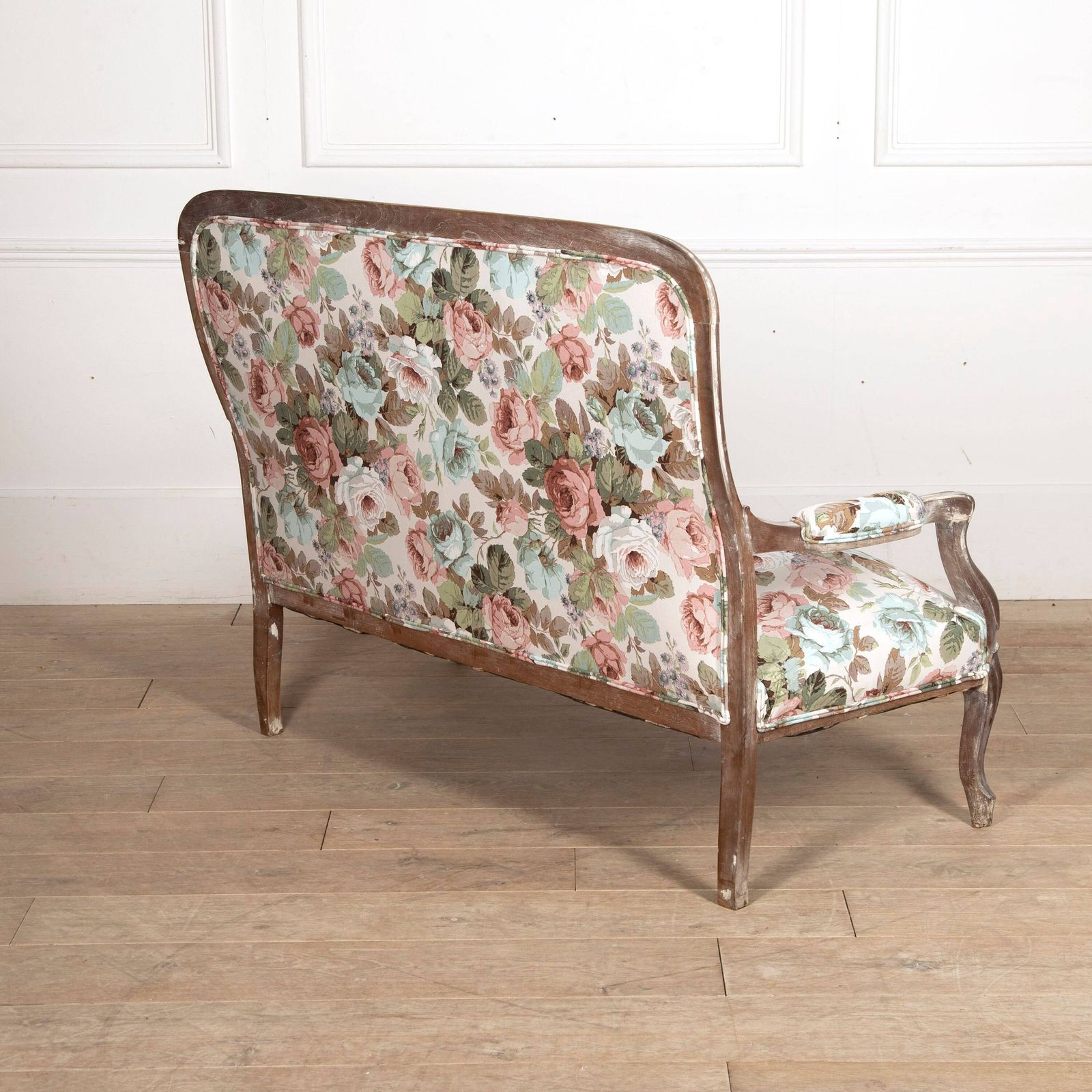 Fabulous Antique 19th Century Reupholstered French Wooden Framed Sofa photo vintage