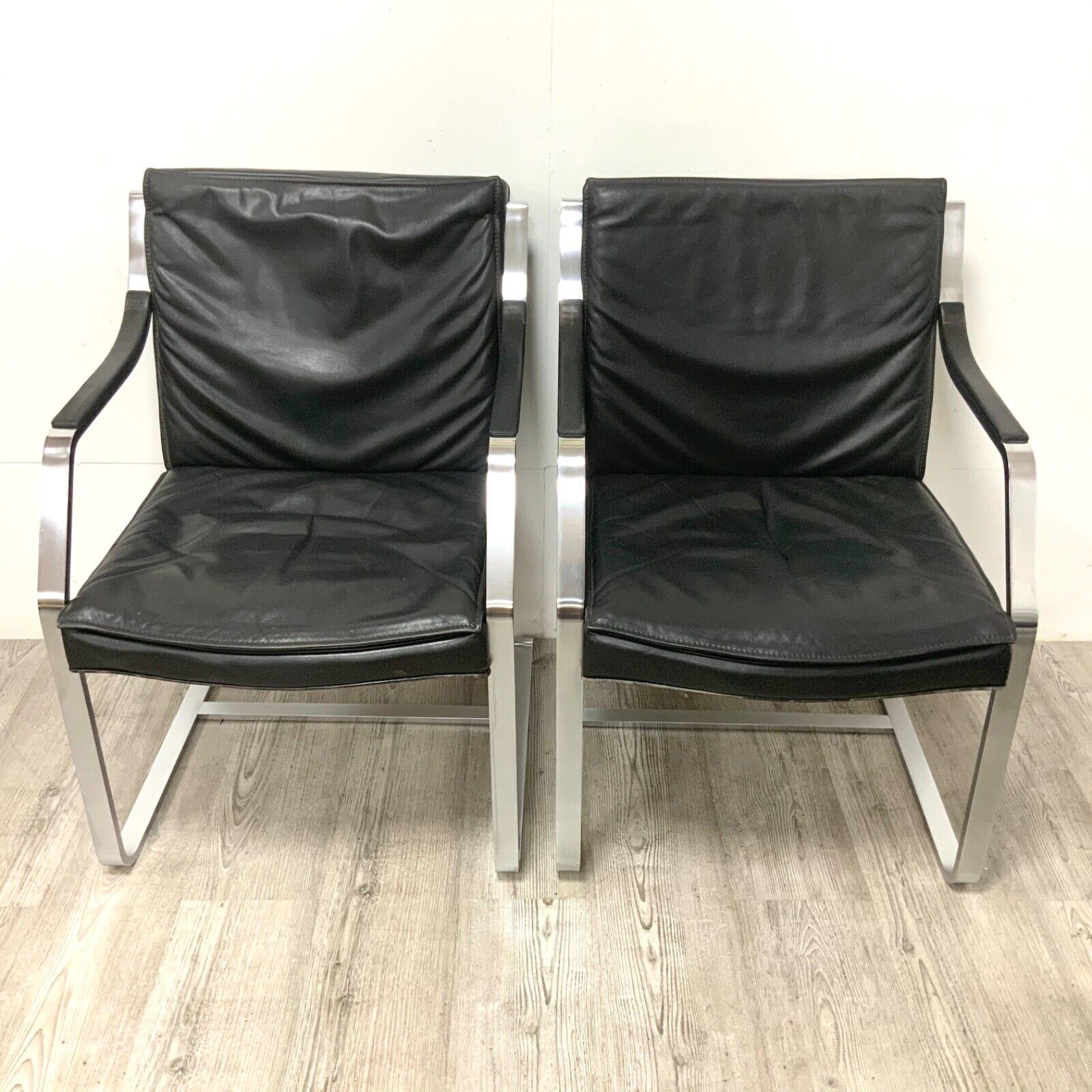 Leather Office Chair Designed By Rudolf Glatzel For Walter Knoll 1970s Set Of 4 photo vinterior