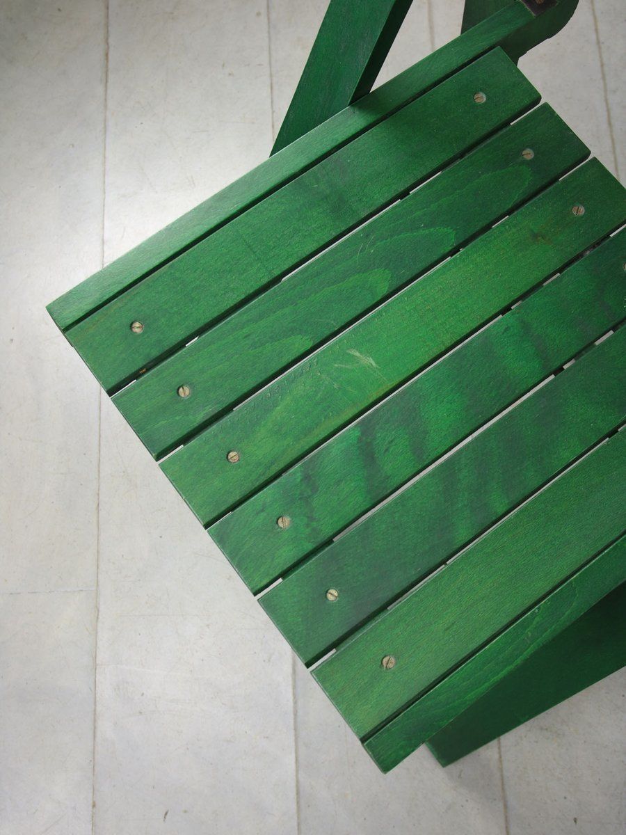 Vintage Green Trieste Folding Chair Attributed To Aldo Jacober, 1960s photo for sale