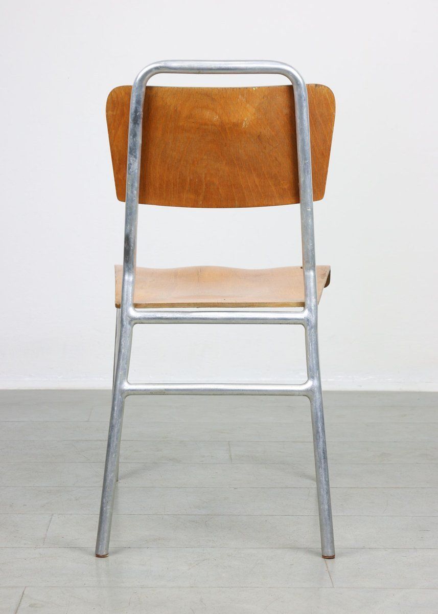 Furniture Mid Century Plywood & Aluminum Desk Chairs photo