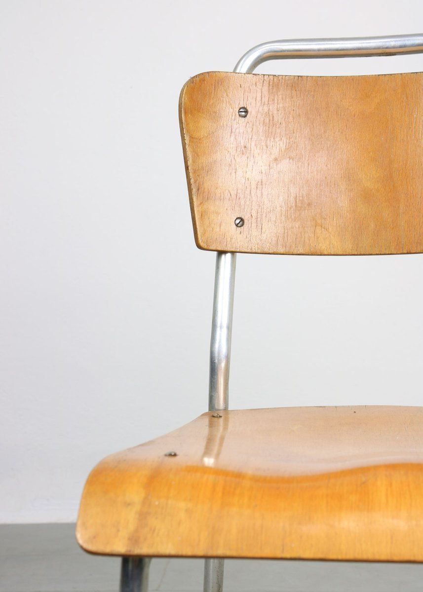 photo vinterior Mid Century Plywood & Aluminum Desk Chairs