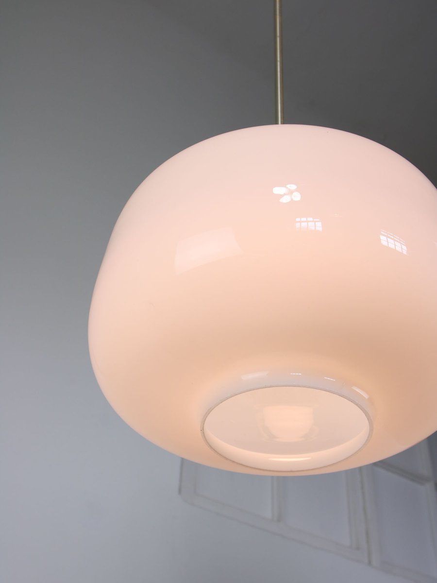 photo for sale Mid Century Opaline Pendant Lamp