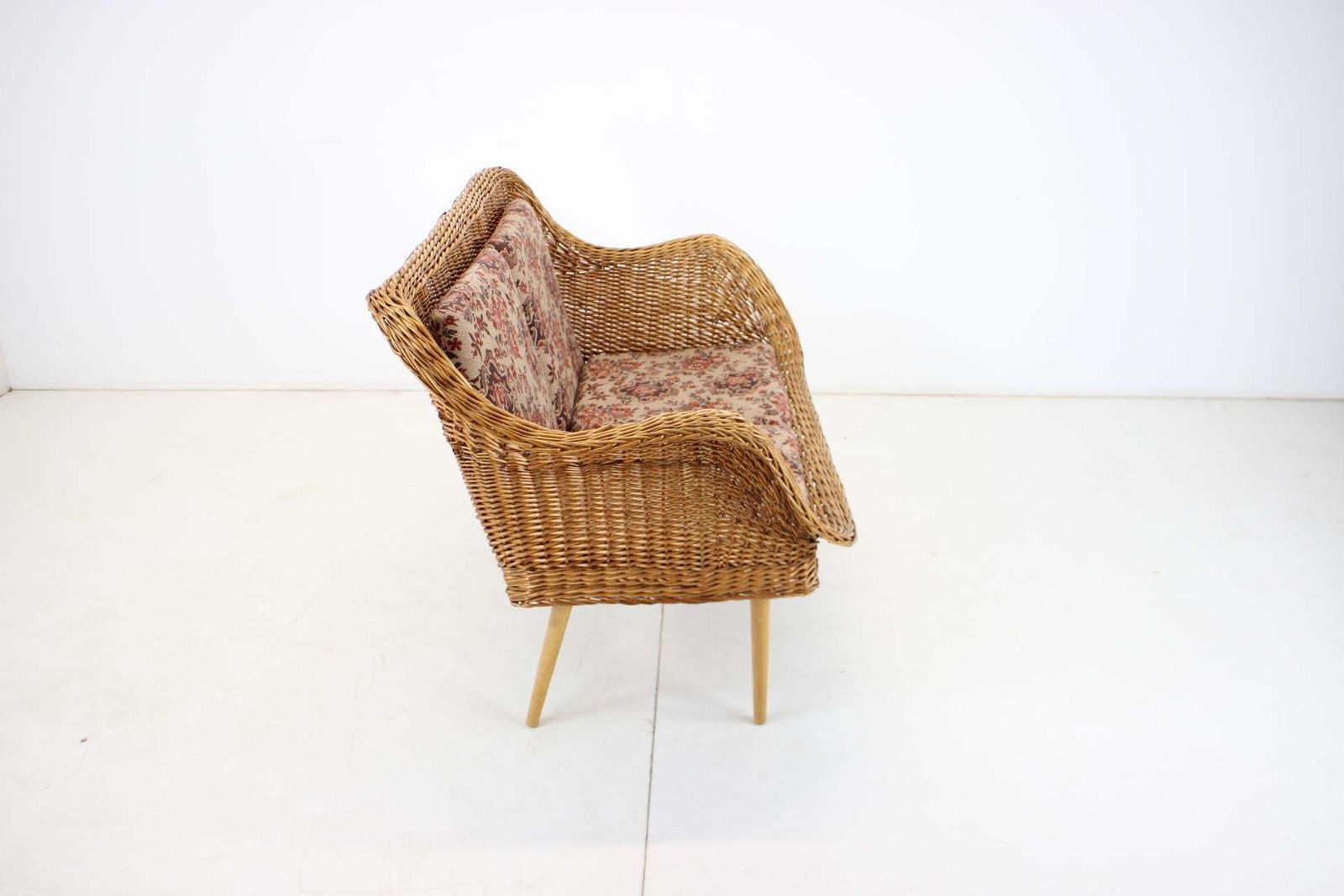 1970s Two Seater Rattan Sofa By Uluv, Czechoslovakia photo buy