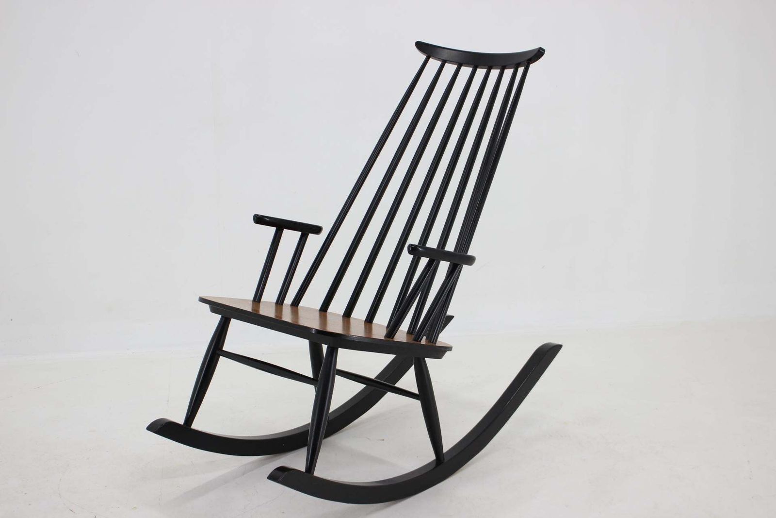 1960s Varjosen Puunjalostus Beech Rocking Chair, Finland photo for sale