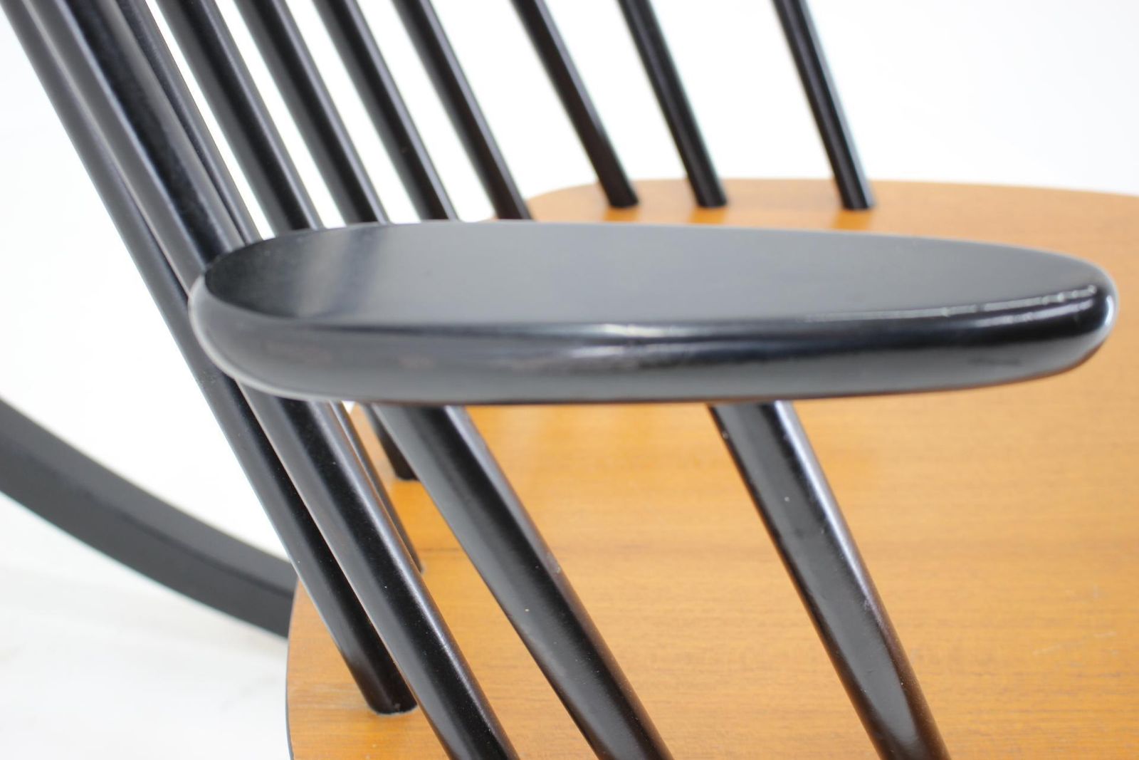 Furniture 1960s Varjosen Puunjalostus Beech Rocking Chair, Finland photo