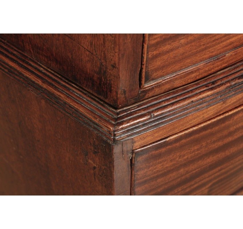 photo vinterior Rare Regency Bow Front Tallboy Chest On Chest