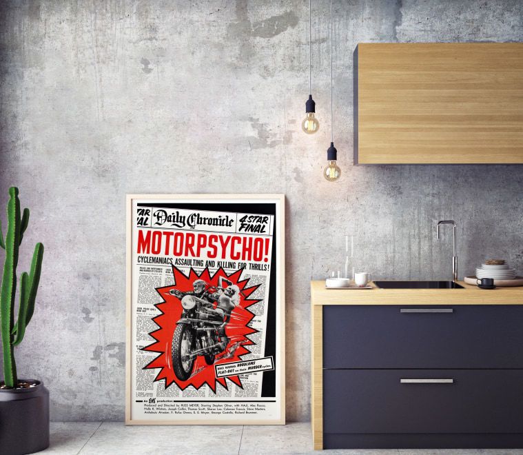 'Motorpsycho' Original Vintage Film Poster, American, 1965 photo for sale