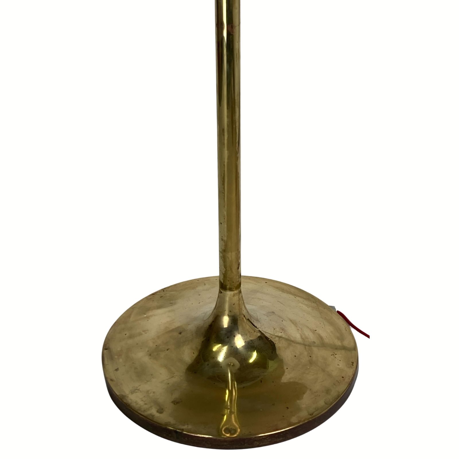 866.32 Patinated Brass Art Deco Low Floor Lamp, 132cm photo