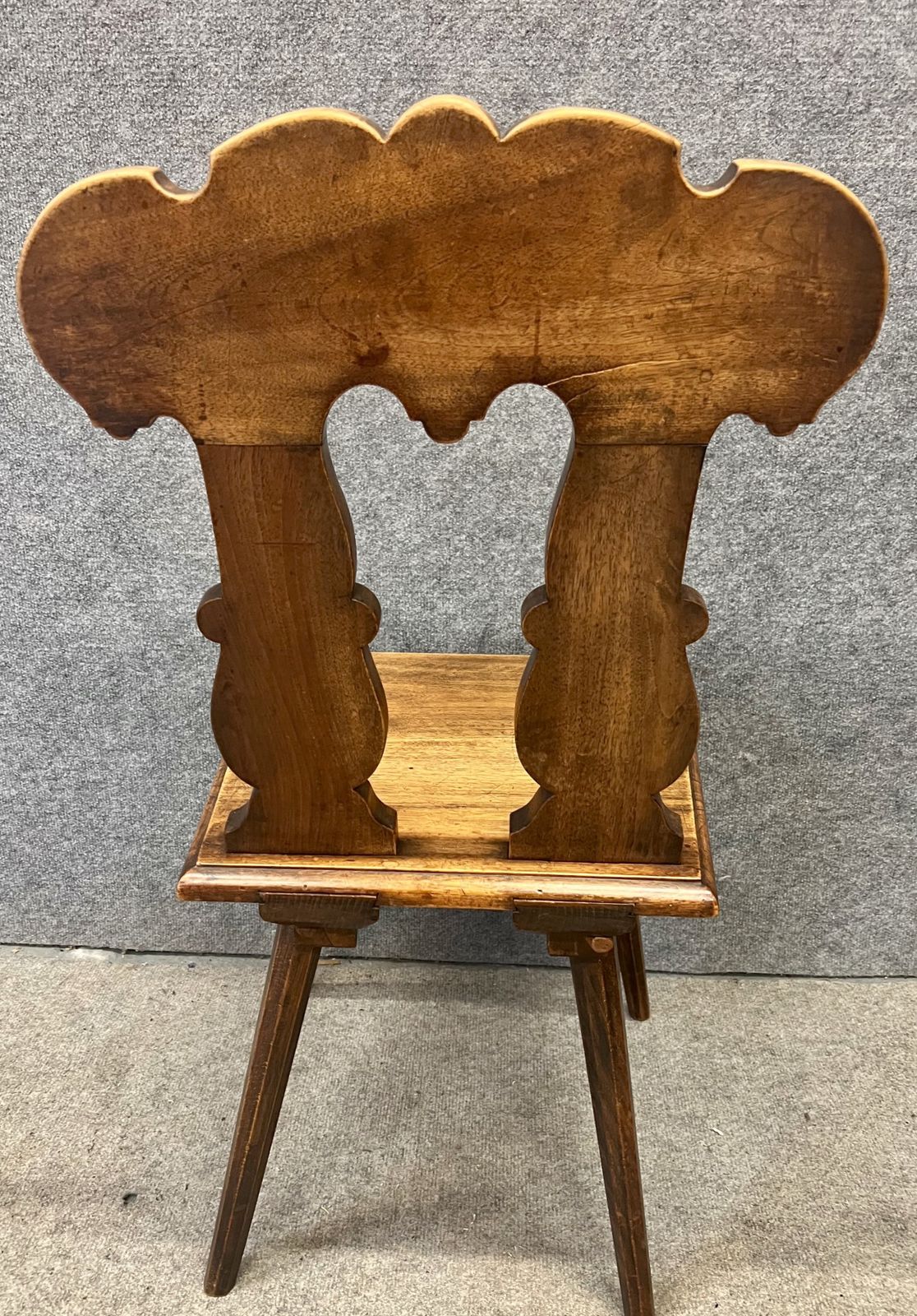 Set Of 4 Swiss Alpine Escabelle Chairs photo vintage