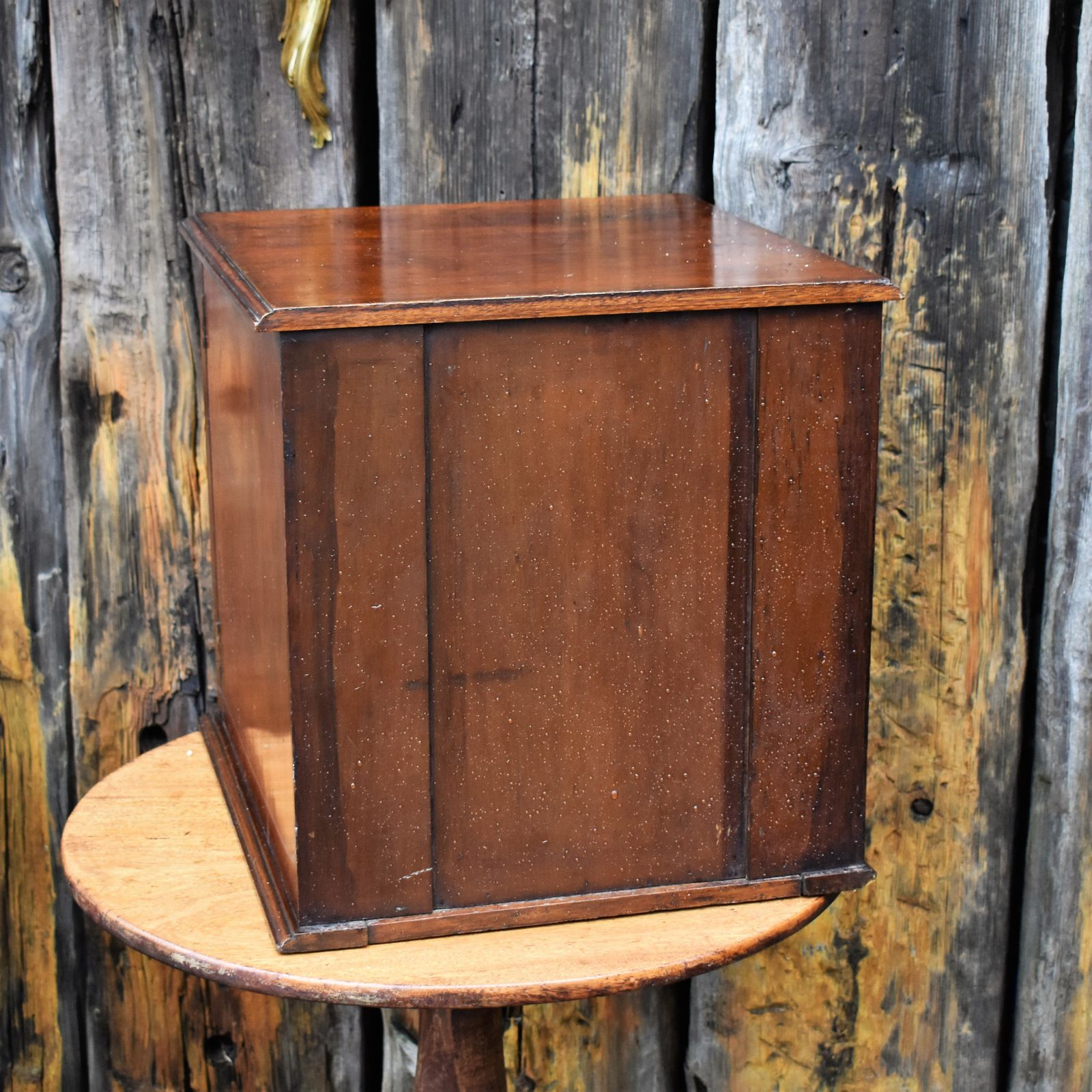 photo buy Antique Shannon Desk Top Oak Filing Cabinet Collectors Storage Bank Of Drawers