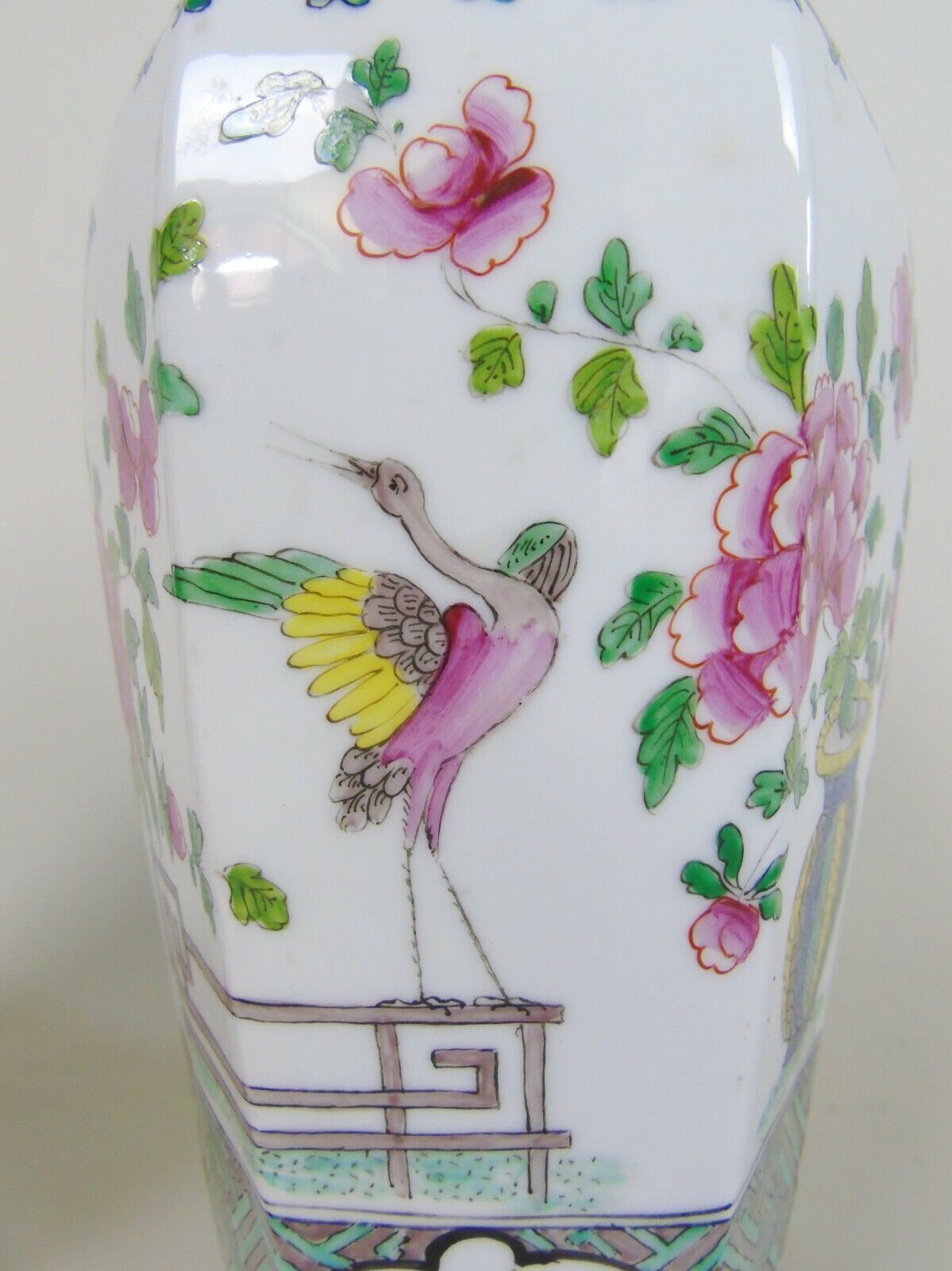 Pair Of Famille Rose Chinese Porcelain Vases photo 465.0