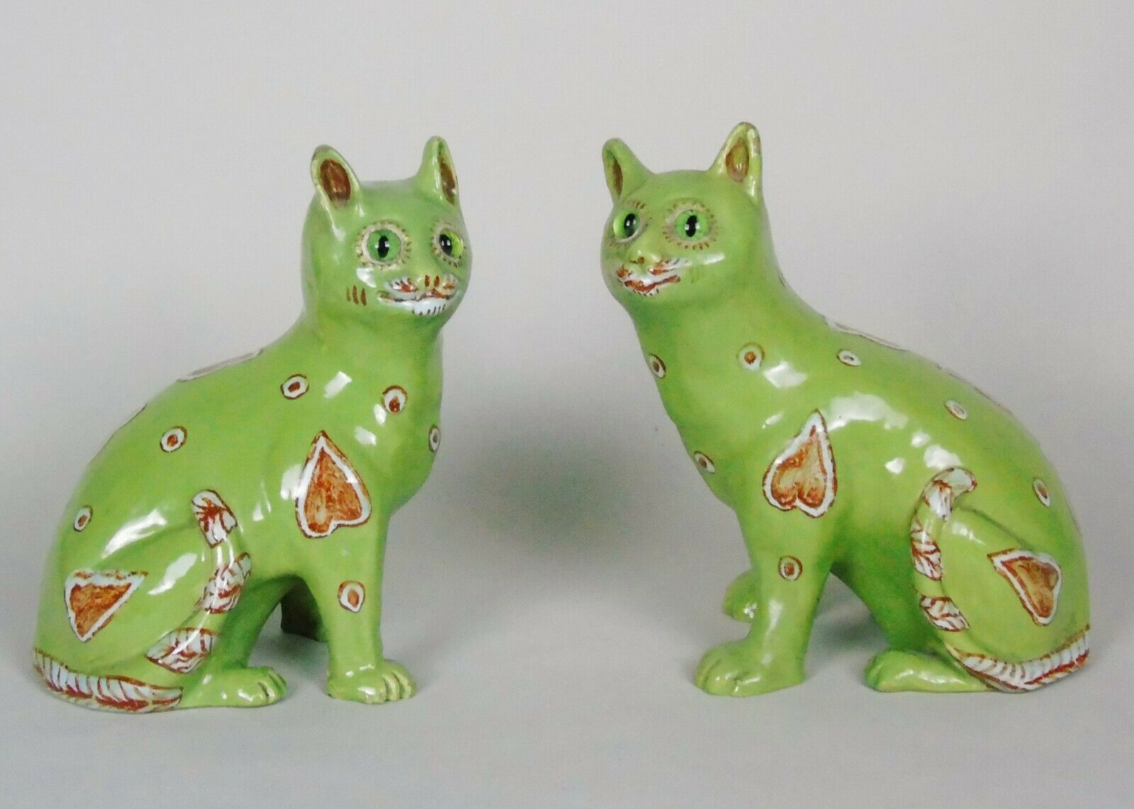 Good Pair Of 19th Century Mosanic Galle Style Cats