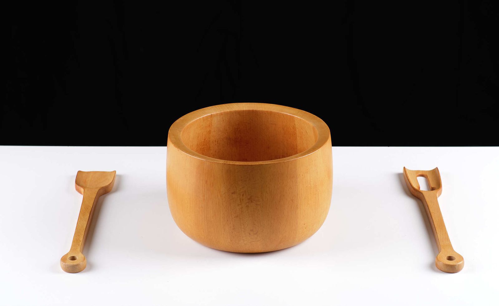 Richard Nissen Solid Teak Salad Bowl Set, 1960s, Denmark photo furniture
