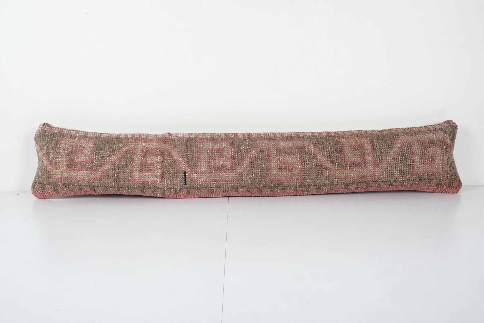 Pillow Case Fashioned From A Vintage Turkish Wool Cover, Mid 20th Century Anatolian Carpet  8'' X 43''