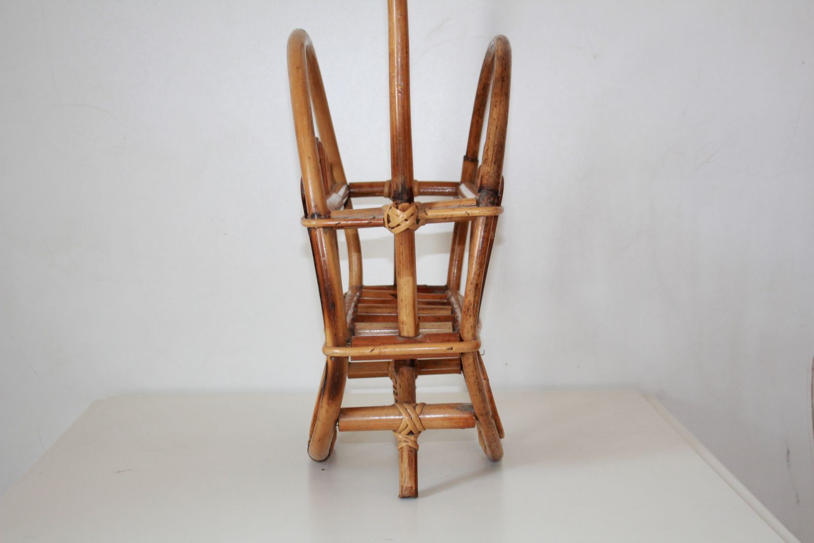 1960s Vintage Italian Bamboo Magazine Rack photo furniture