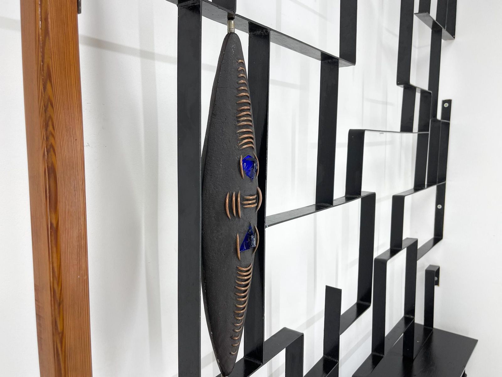 1960's Art Wall Unit Or Room Divider With Sculpture By Jelínek photo Home Decor