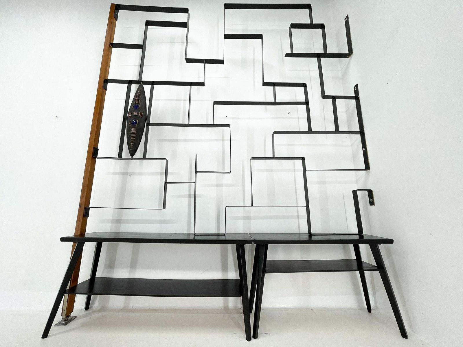 1960's Art Wall Unit Or Room Divider With Sculpture By Jelínek photo vintage