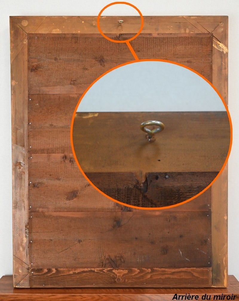 photo vintage Gilded Wood Fireplace Mirror, Restoration Period   Early 19th Century