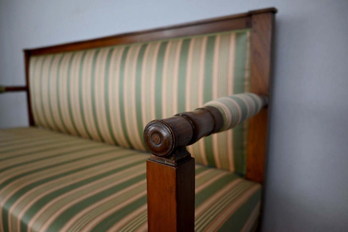 3 Seater Bench In Cherry, Directoire Style – 1st Part Of The 19th Century photo buy