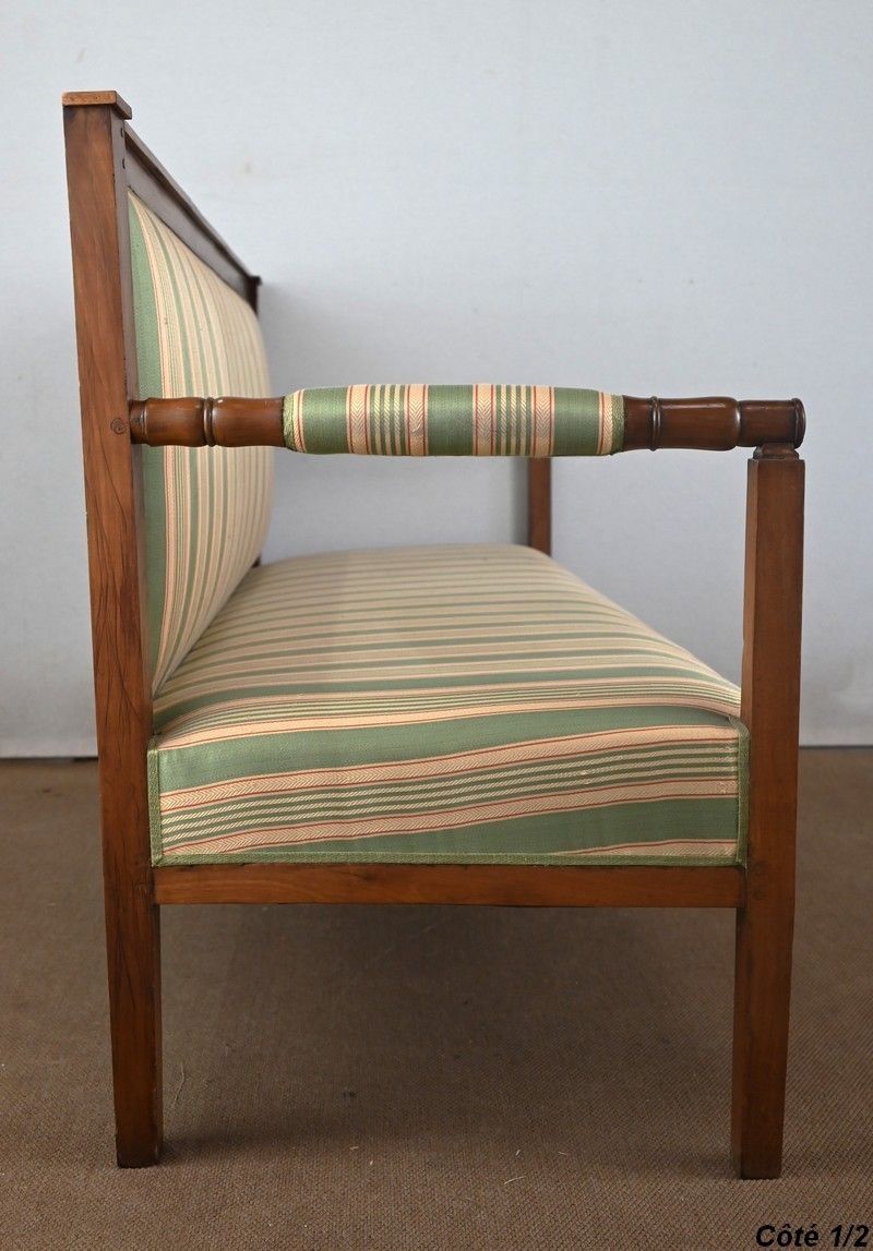 2719.2 3 Seater Bench In Cherry, Directoire Style – 1st Part Of The 19th Century photo