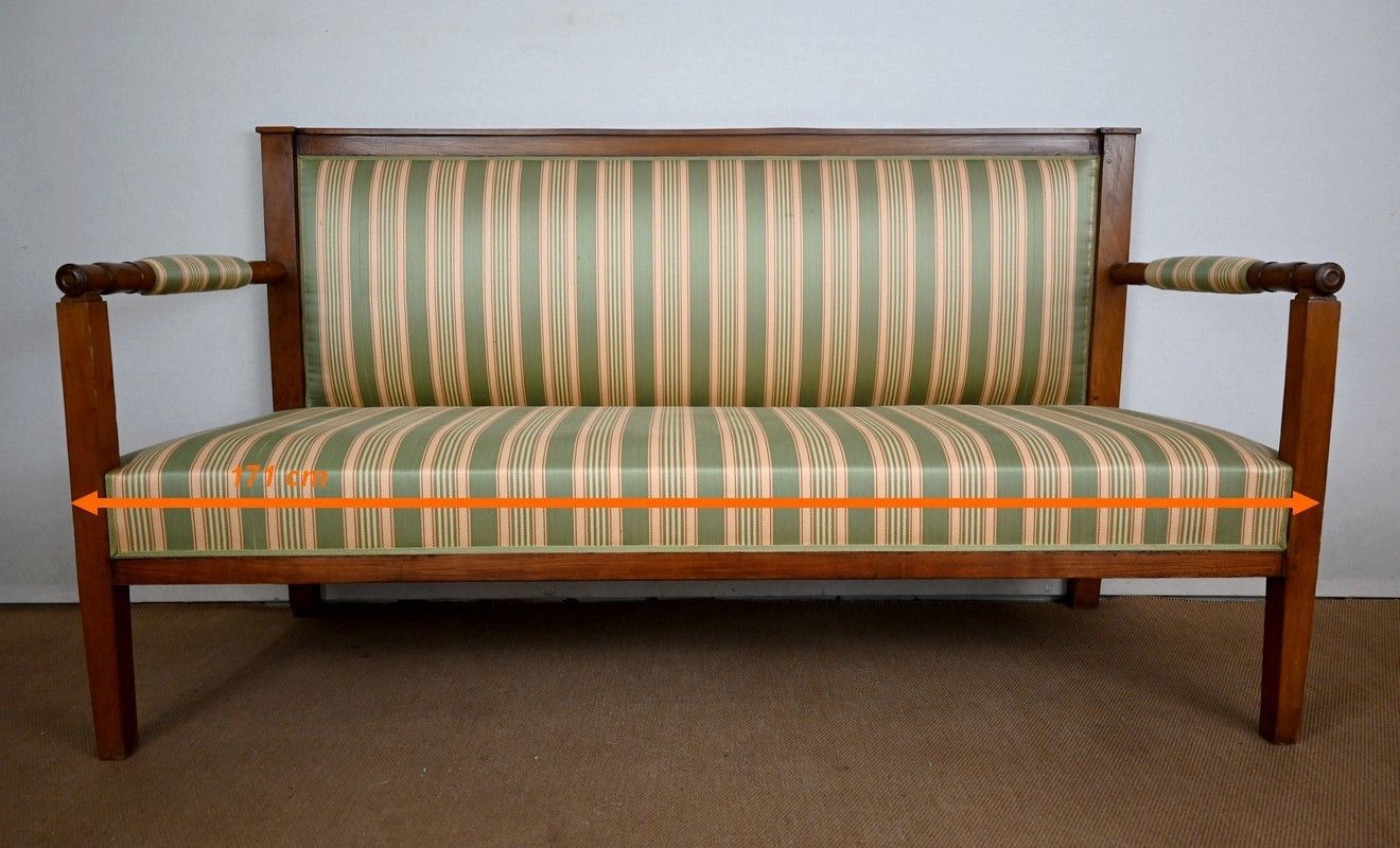 photo buy 3 Seater Bench In Cherry, Directoire Style – 1st Part Of The 19th Century