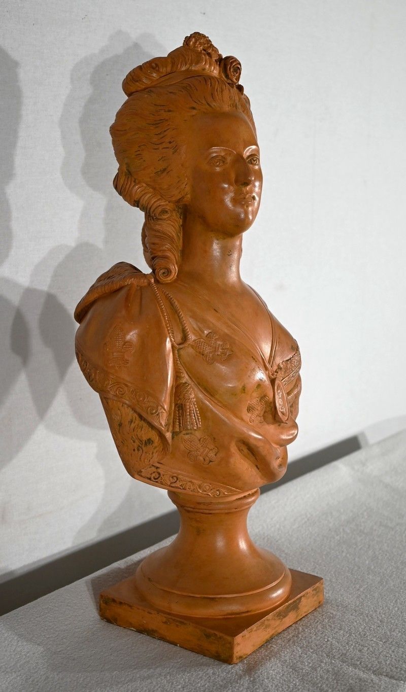 Bust Of Marie Antoinette In Terracotta, After F. Lecomte – 1920 photo furniture