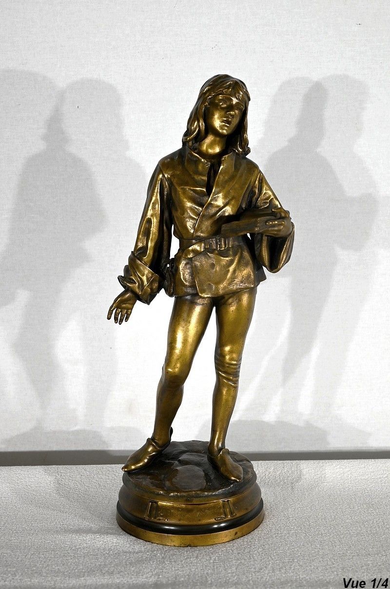Bronze "Scholier Of The 15th Century", By Friedrich Beer   Late 19th Century photo Home Decor