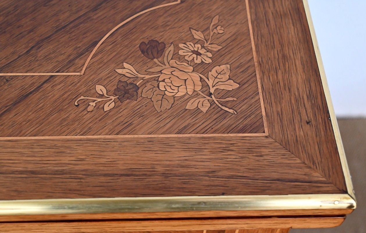 Rosewood Games Table, Louis XVI Style   Late 19th Century photo vintage