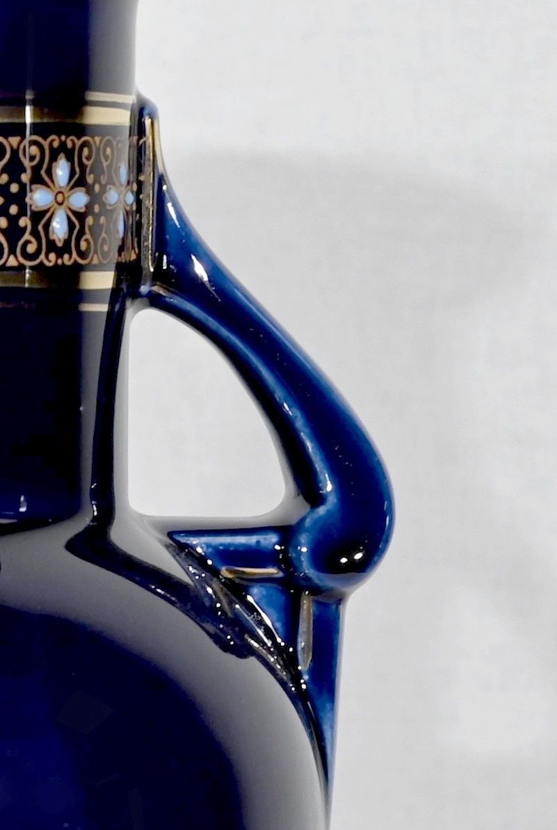 Pair Of Enamelled Earthenware Vases   Early 20th Century photo buy
