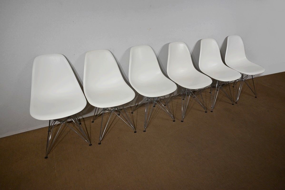 Suite Of 6 Chairs, Dsr Model, By Eames – 1960 photo furniture