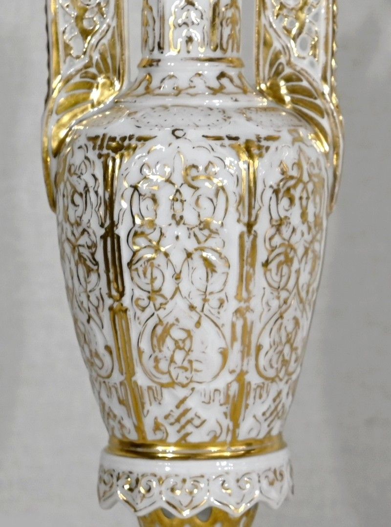Pair Of Paris Porcelain Vases   Late 19th Century photo buy