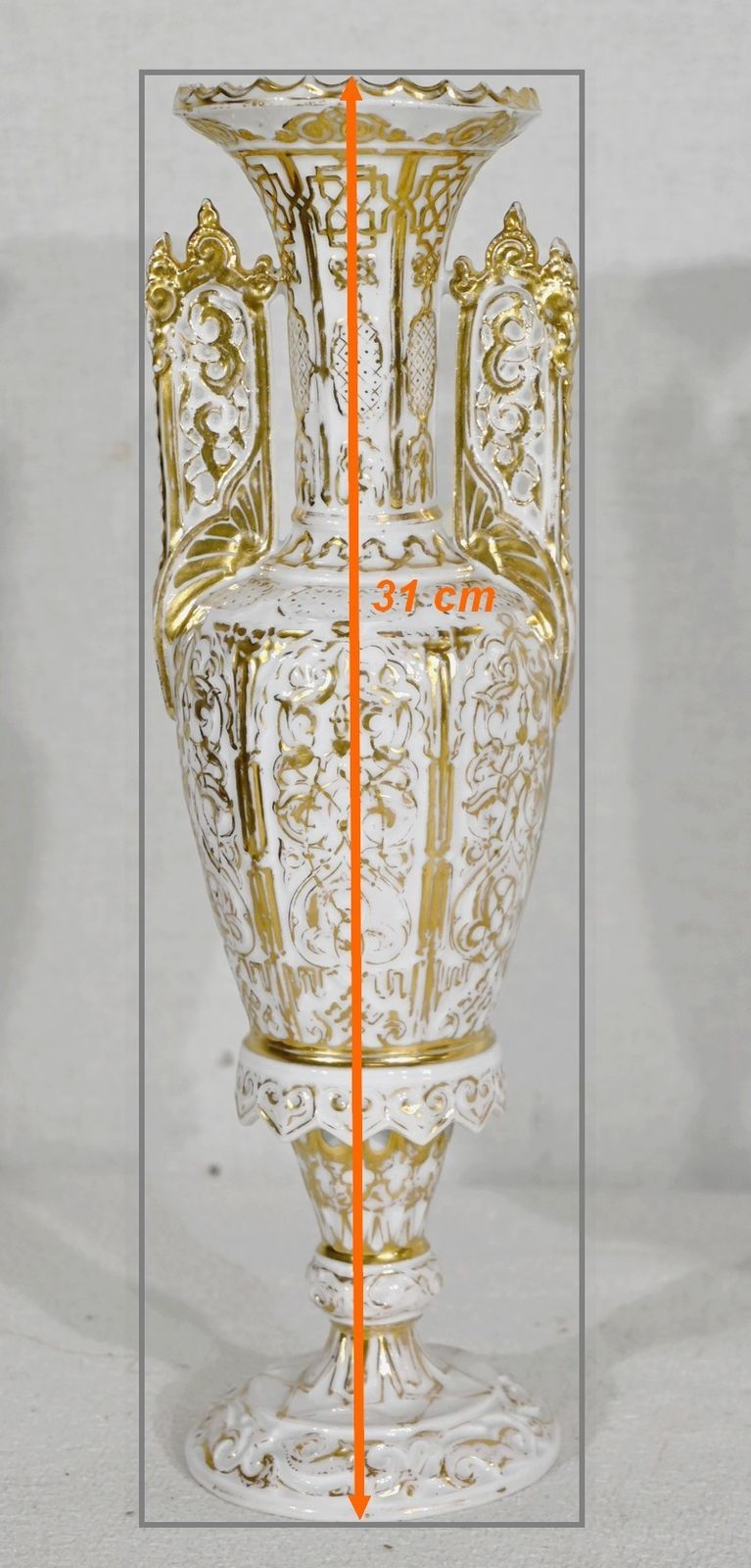 623.15 Pair Of Paris Porcelain Vases   Late 19th Century photo