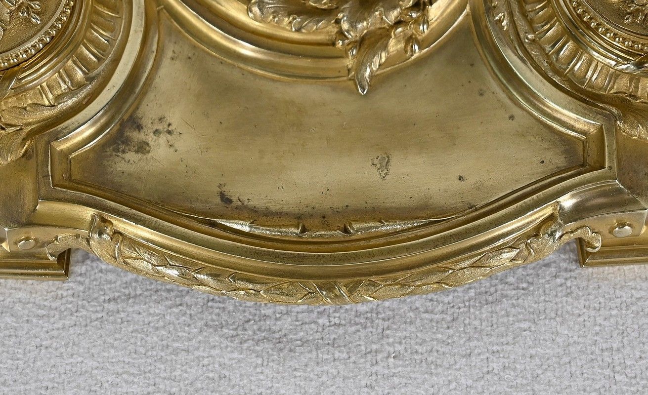 photo for sale Inkwell In Gilt Bronze, Signed Vandevoorde   Early 20th Century