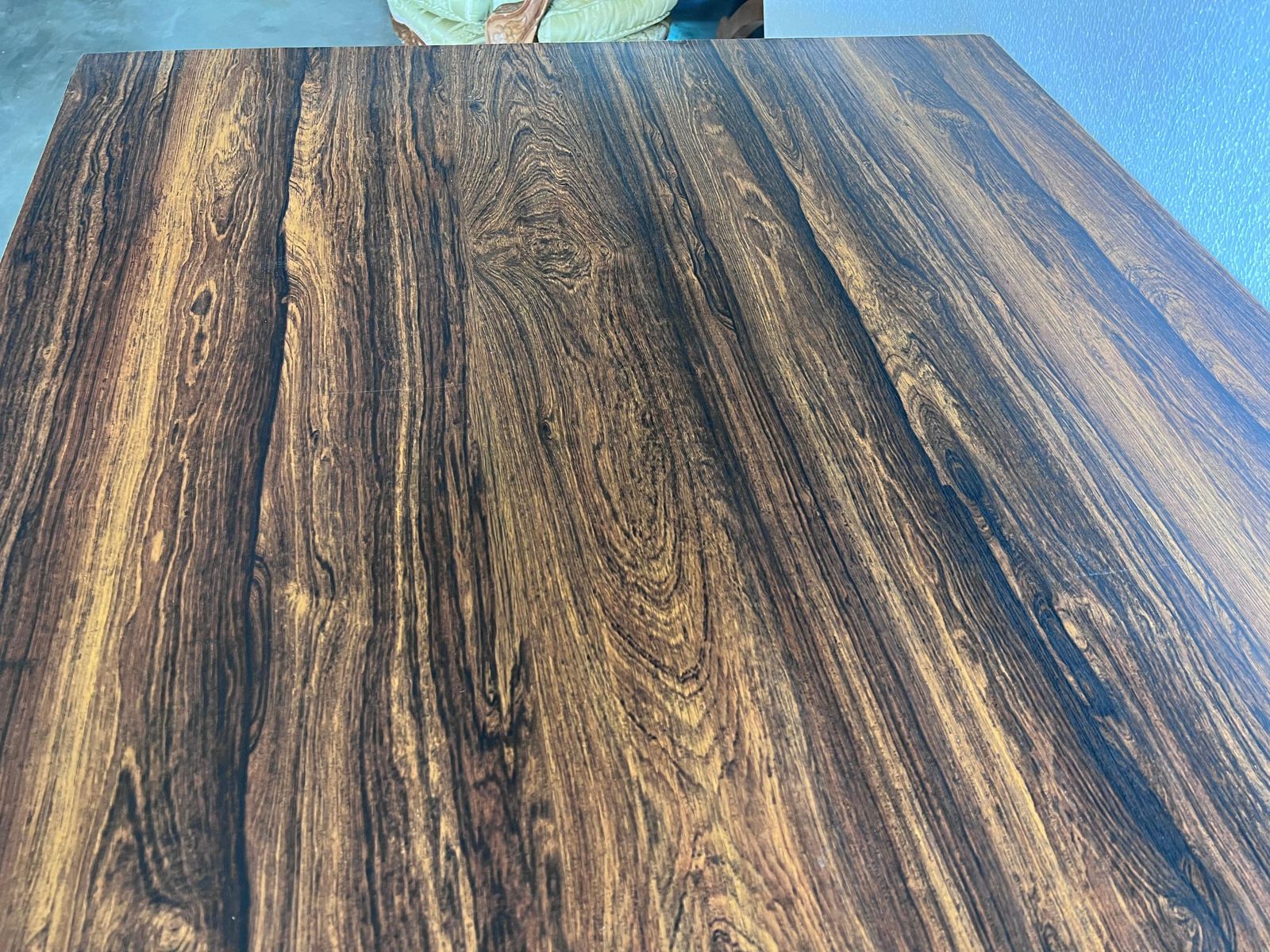 Large Varnished Wood Executive Desk, In The Style Of Florence Knoll photo vintage