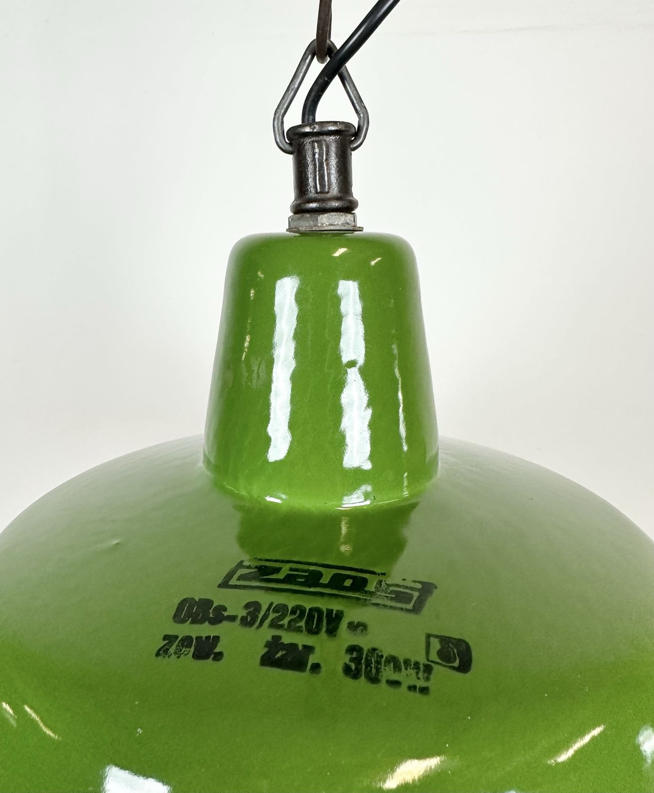 Industrial Green Enamel Factory Lamp From Zaos, 1960s, 14x photo 199.0